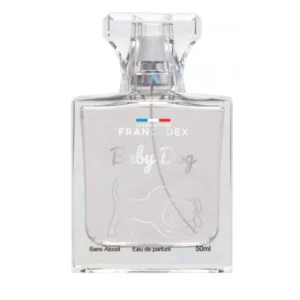 Francodex Baby Dog kvepalai – švelnus kvapnus purškiklis, be alkoholio formulė šuniukams, 50 ml