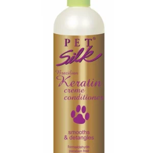 Pet Silk Brazilian Keratin kondicionierius – profesionali drėkinamoji ir glotninamoji formulė, koncentratas 1:16