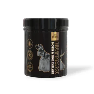 Pokusa DiamondCoat Biotin Max 350 g – pažangus odos ir kailio papildas, maistingųjų medžiagų turtinga formulė